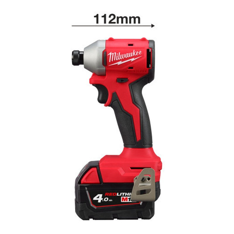 Masina de insurubat cu impact, Hex1/4", model M18 BLIDRC-402C, 190Nm 2 x acumulator M18 B4, 1 x incarcator M12-18C - 4933492840