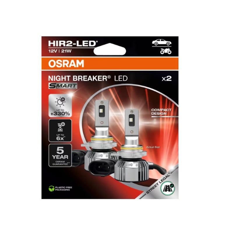 Bec LED Osram Night Breaker Smart HIR2 21W - set 2 buc - 9012DWNBSM2HB