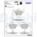 Set placute frana,frana disc LP3517 DELPHI