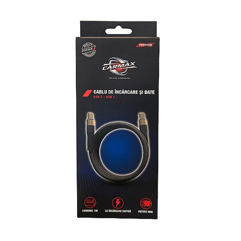 Cablu USB-C - USB-C 60W Carmax 1m - 56636