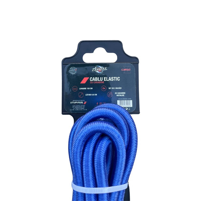 Cablu elastic cu carabine Carmax 150CM - set 2 buc. - 54129