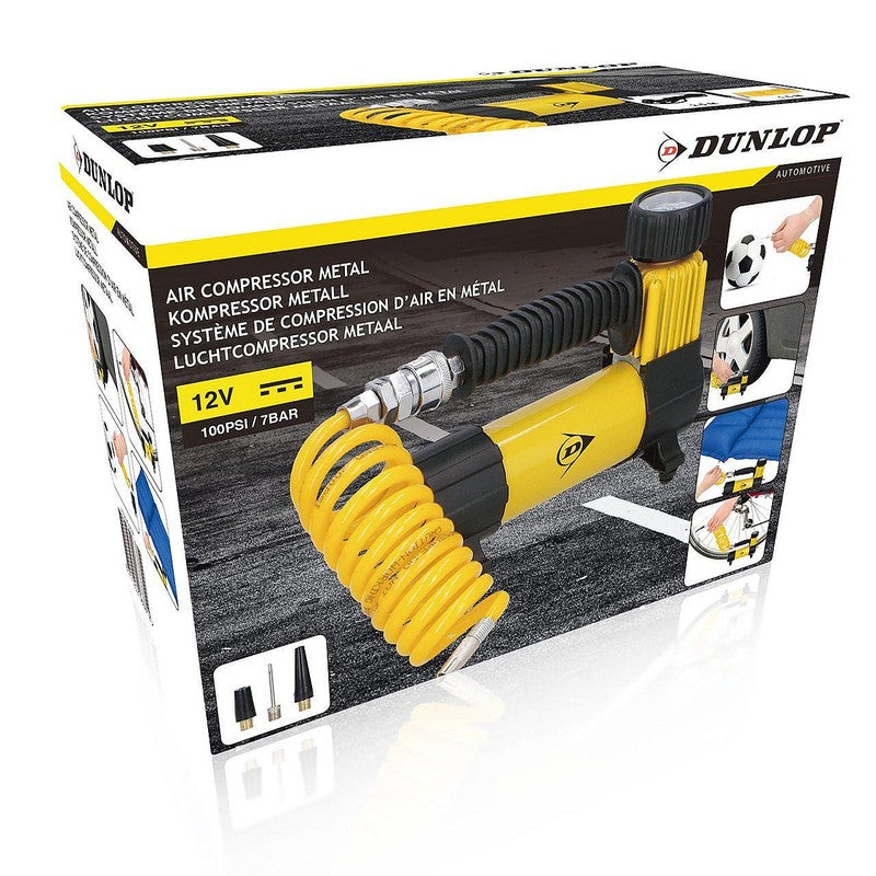 Compresor metalic Dunlop 96W 12V 7 BAR - 40342