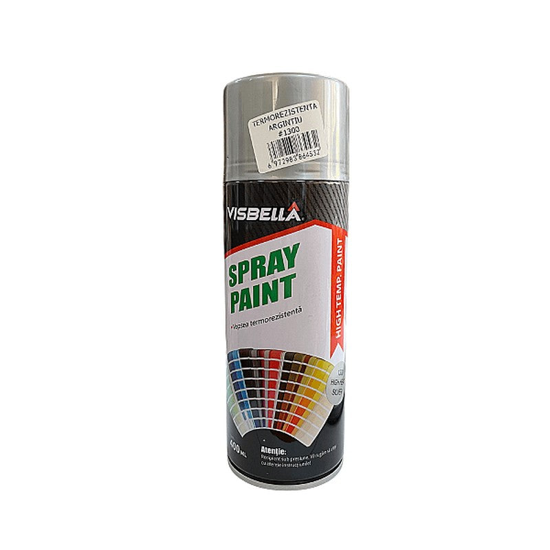 Spray vopsea termorezistenta 500°C argintiu 400ml - 54685