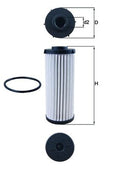 Filtru hidraulic, cutie de viteze automata HX 139D MAHLE