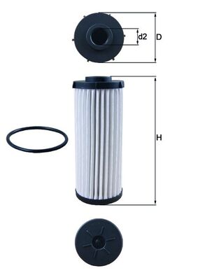 Filtru hidraulic, cutie de viteze automata HX 139D MAHLE