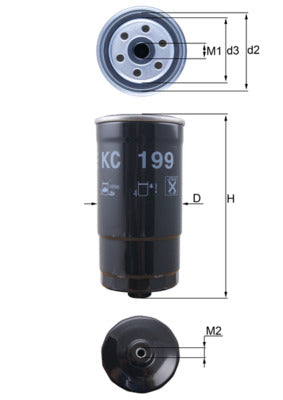 filtru combustibil KC 199 MAHLE