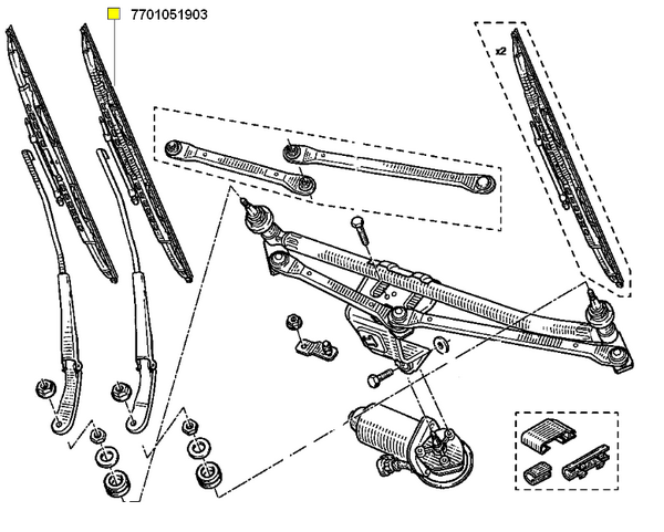 STERGATOR PARBRIZ 600 MM