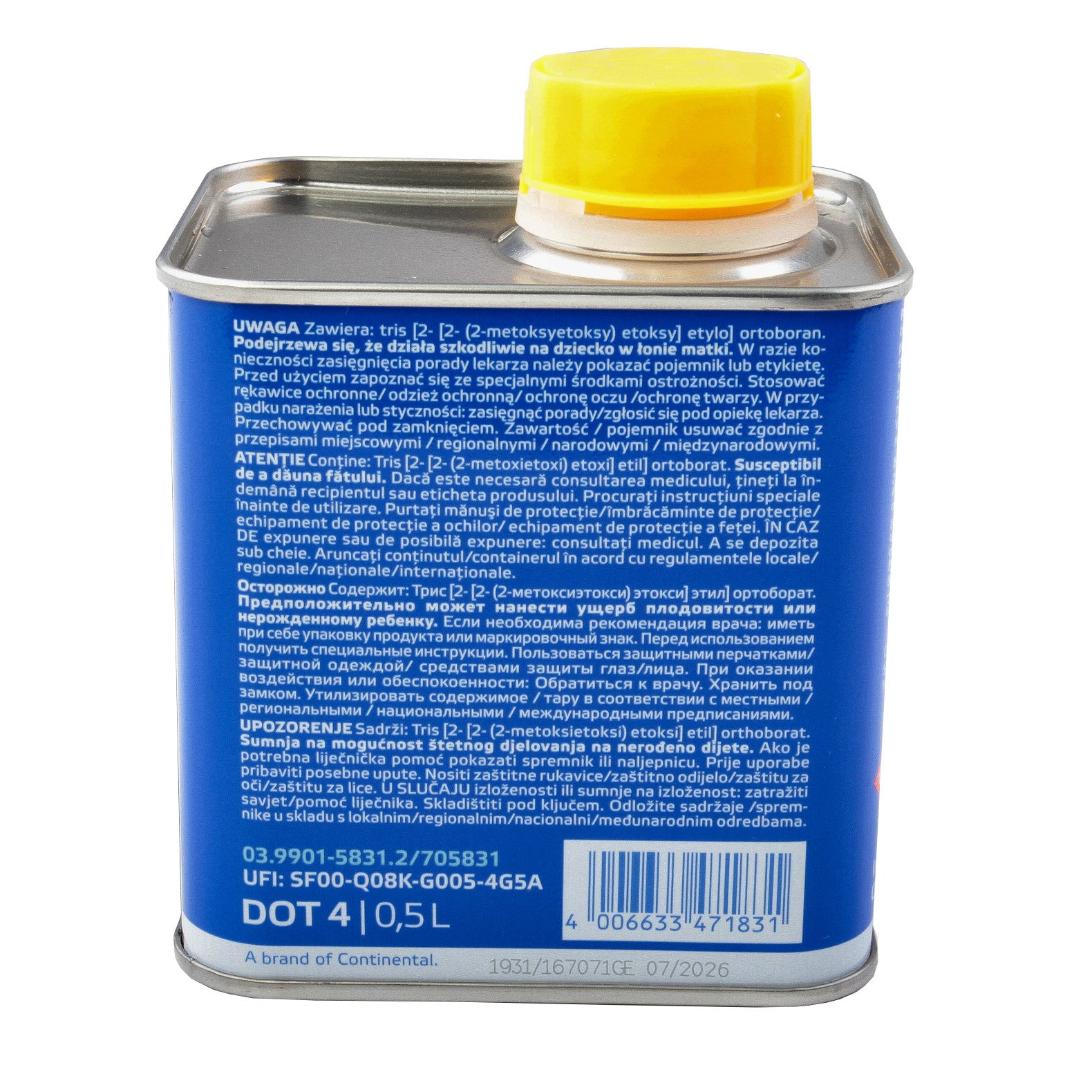 Lichid frana ATE SL DOT 4 0,5L Var B - 03990158312