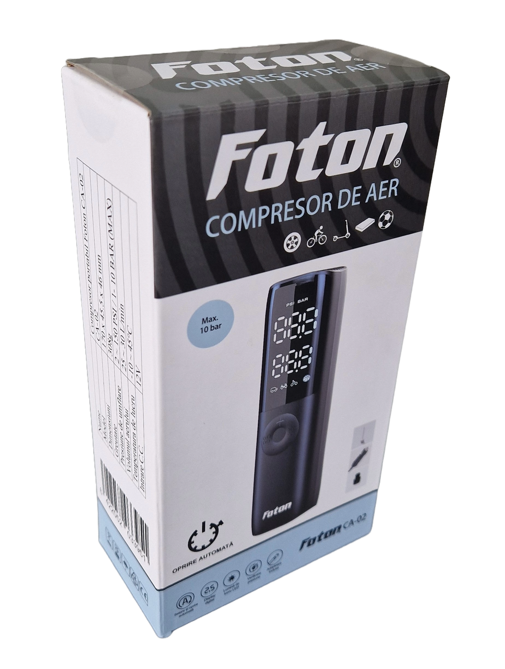 Compresor auto Foton CA-02 Glossy 12V-24V 10 bar - 783000103