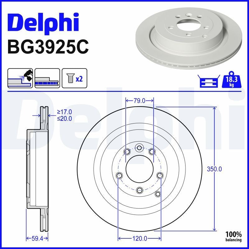 Disc frana BG3925C DELPHI