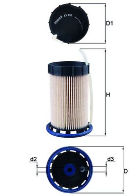 filtru combustibil KX 492 MAHLE