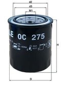 Filtru ulei OC 275 MAHLE
