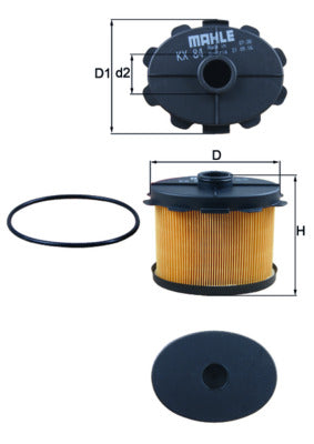 filtru combustibil KX 84D MAHLE