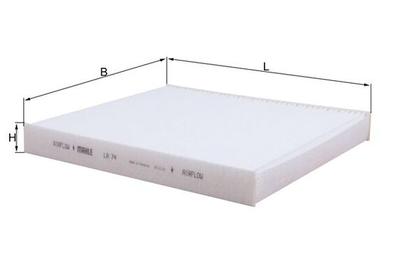 Filtru, aer habitaclu LA 74 MAHLE