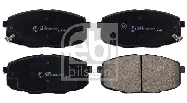 set placute frana,frana disc 170119 FEBI BILSTEIN