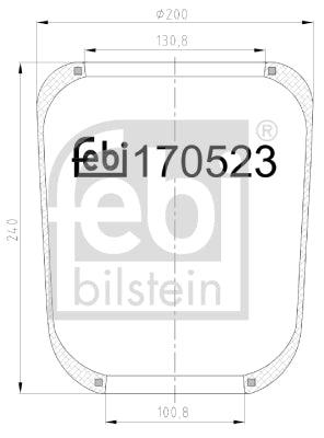 Burduf, suspensie pneumatica 170523 FEBI BILSTEIN
