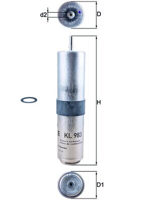 filtru combustibil KL 983D MAHLE