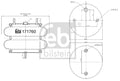 Burduf suspensie pneumatica FEBI BILSTEIN 171760