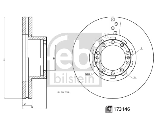 Disc frana 173146 FEBI BILSTEIN