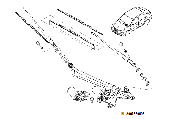 ANSAMBLU STERGATOR PARBRIZ CU MOTORAS