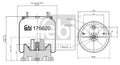 Burduf, suspensie pneumatica 176620 FEBI BILSTEIN