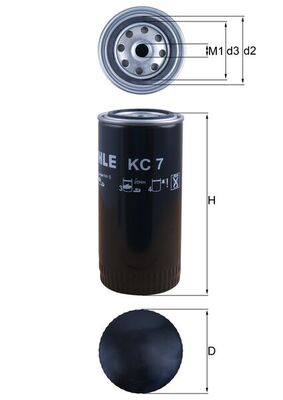 filtru combustibil KC 7 MAHLE