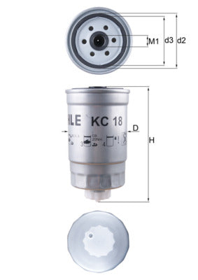 filtru combustibil KC 18 MAHLE