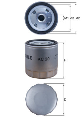 filtru combustibil KC 20 MAHLE