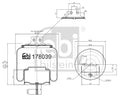 Burduf, suspensie pneumatica 178039 FEBI BILSTEIN