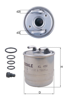 filtru combustibil KL 490D MAHLE