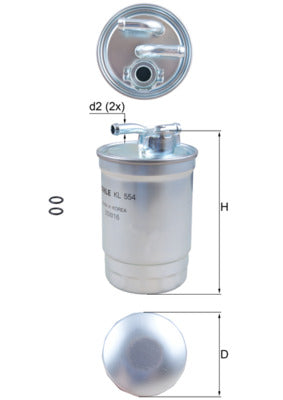 filtru combustibil KL 554D MAHLE
