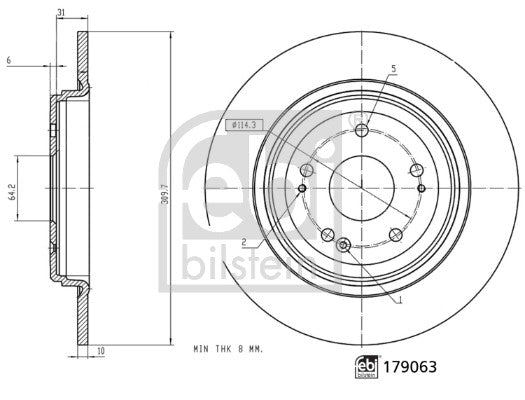 Disc frana 179063 FEBI BILSTEIN