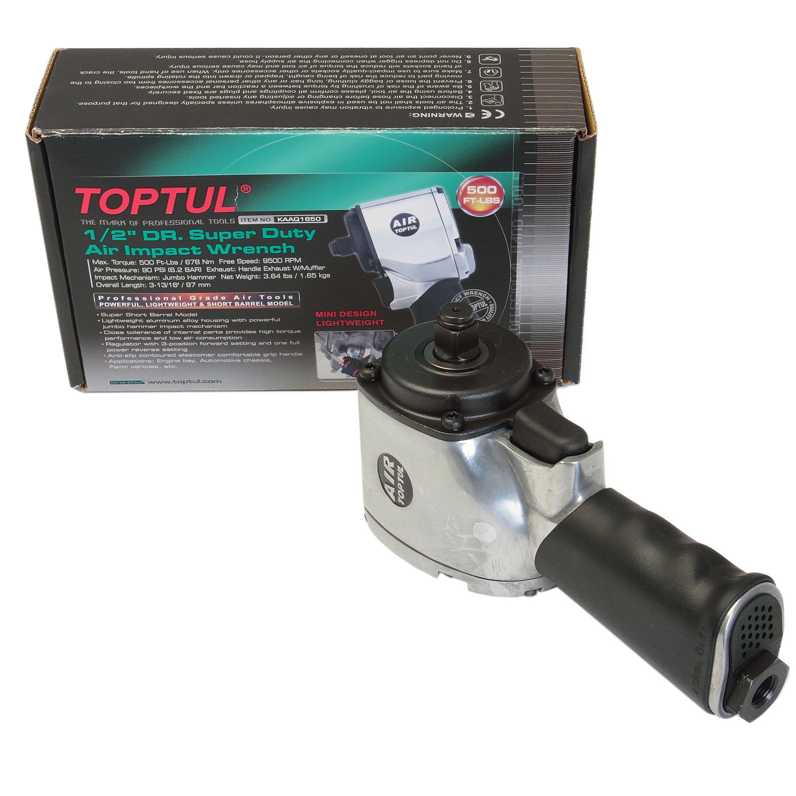 Pistol pneumatic 1/2 678 Nm Toptul - KAAQ1650