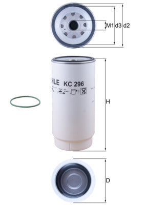 Filtru combustibil MAHLE KC 296D