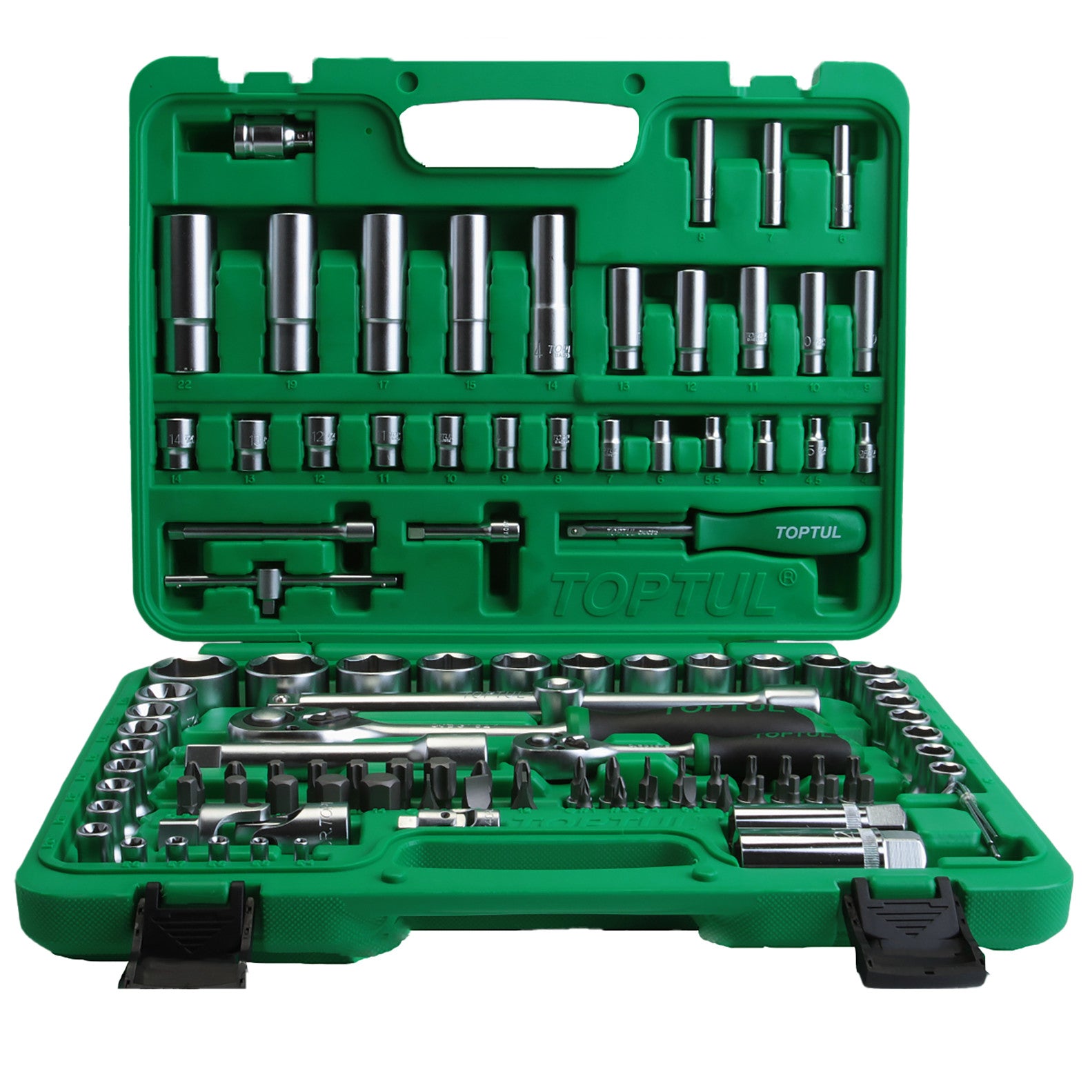 Trusa scule profesionala 1/4-1/2 108 Piese Toptul - GCAI108R