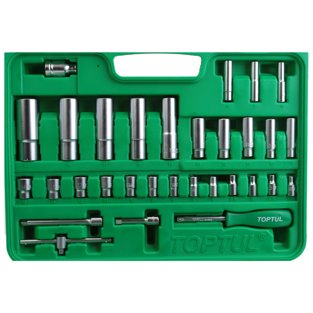 Trusa scule profesionala 1/4-1/2 108 Piese Toptul - GCAI108R