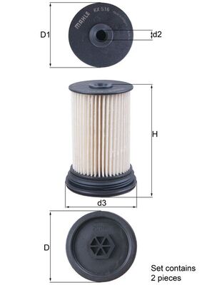 filtru combustibil KX 516/S MAHLE