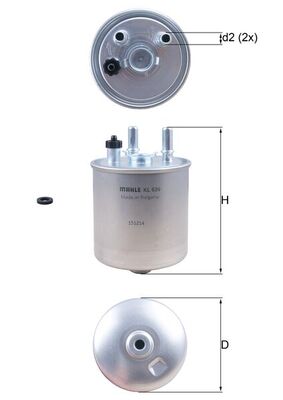 filtru combustibil KL 639D MAHLE