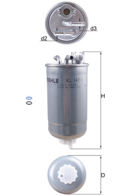 filtru combustibil KL 147/1D MAHLE