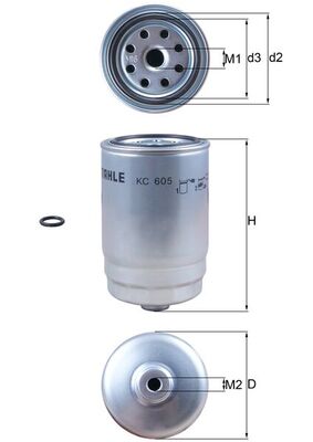 filtru combustibil KC 605D MAHLE