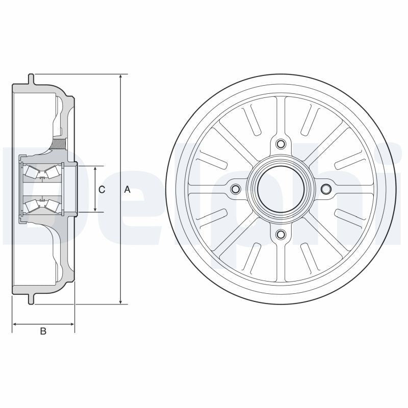 Tambur frana BFR576 DELPHI