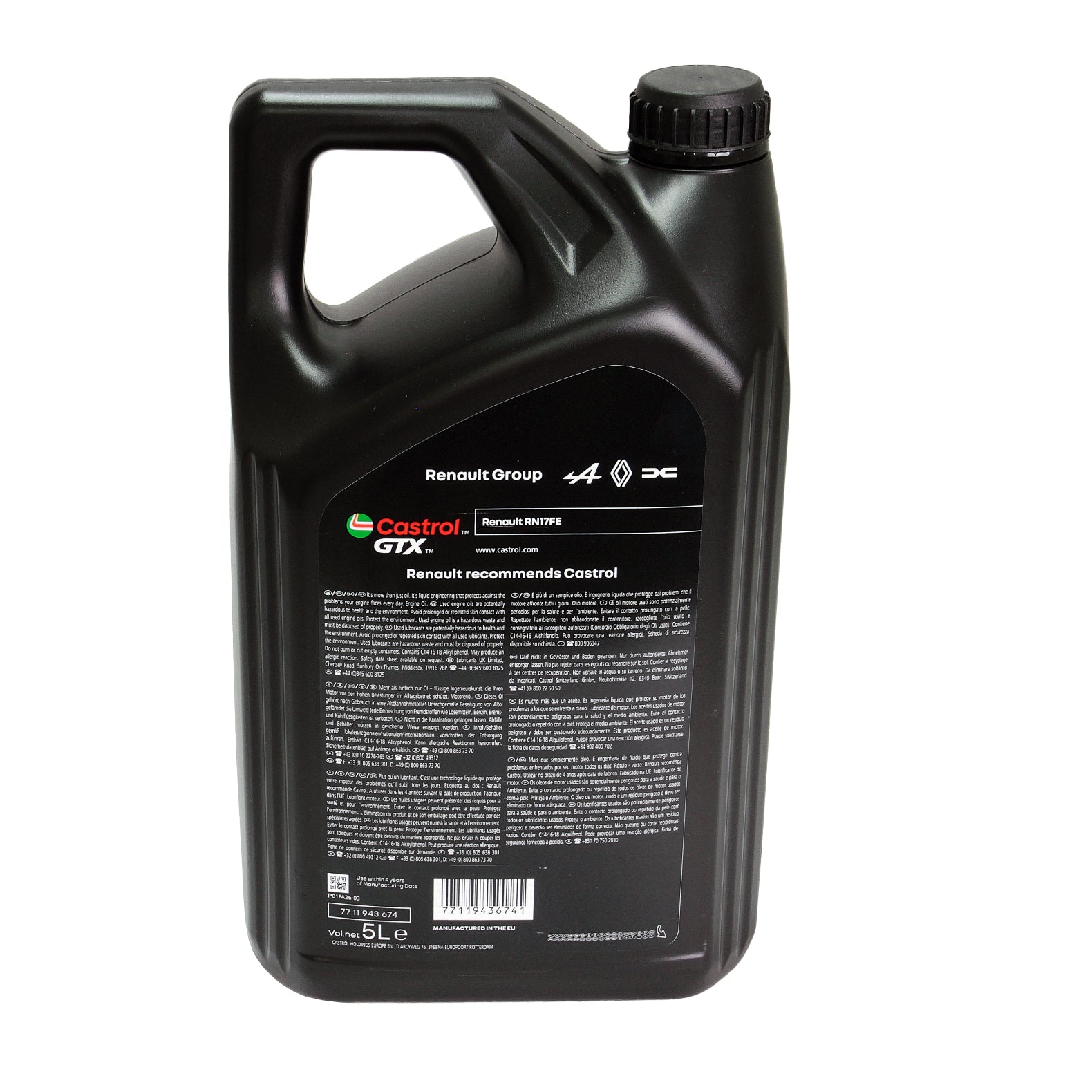 Ulei motor Renault Castrol Rn-Spec 0W20 RN17 FE 5L - 12160656