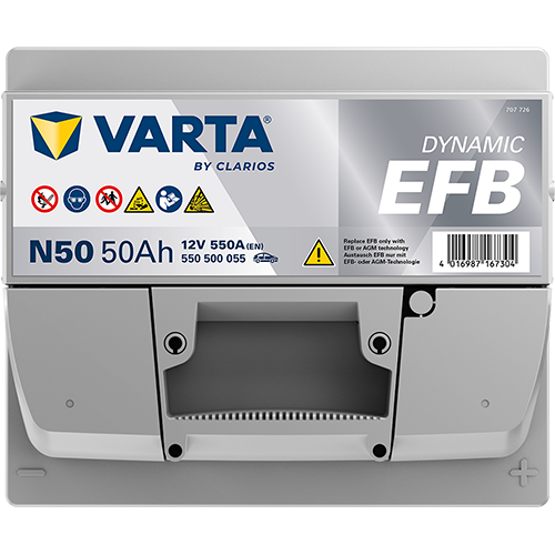 Acumulator Varta Dynamic EFB 50 Ah 540A - 12221815