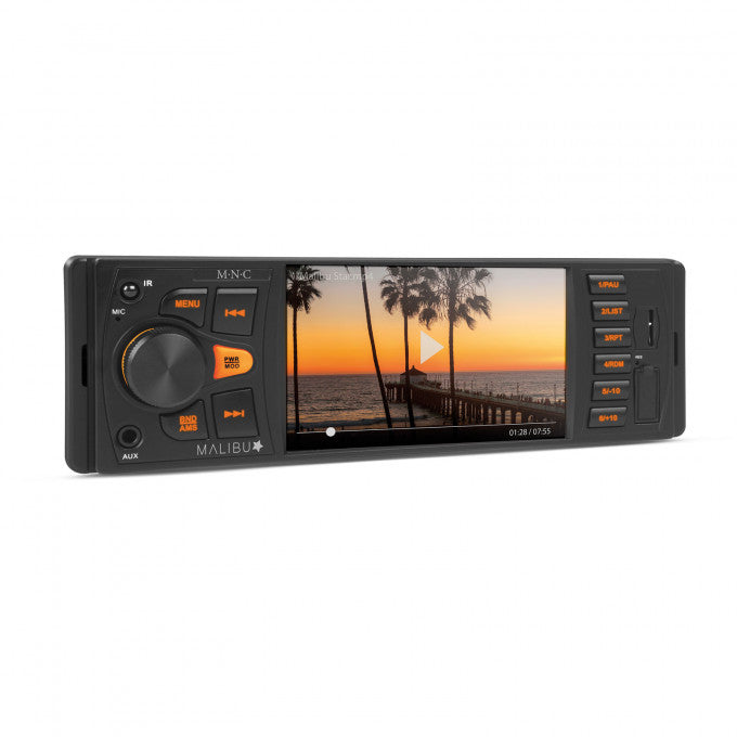 Unitate principală multimedia „Malibu Star” - 1 DIN - 4 x 50 W - BT - MP3 - AUX - SD - USB Carguard - 39751