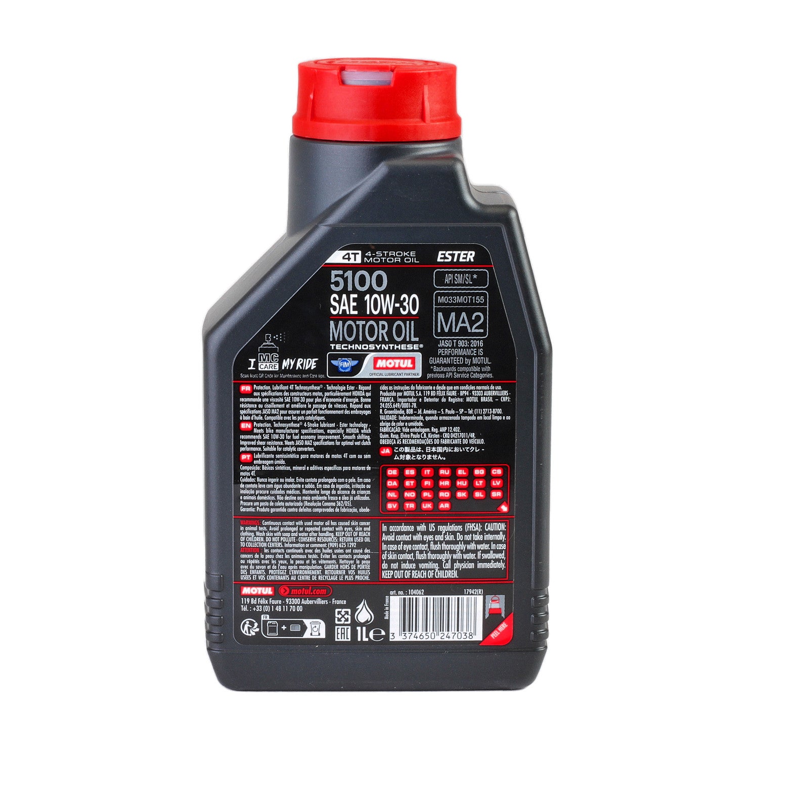 Ulei motor Motul 5100 10W30 4T 1L - 12183125
