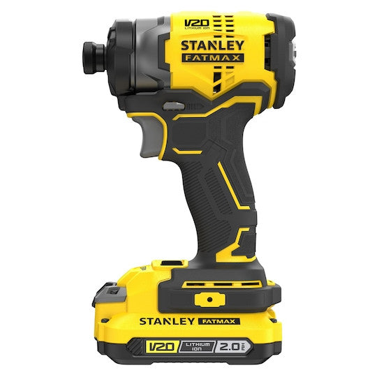 Masina de Insurbat cu Impact 18V, Stanley Fatmax V20, Fara Perii, 3 Viteze, Hex 1/4", 190Nm, 2 x 2.0 - SFMCF820D2KQW