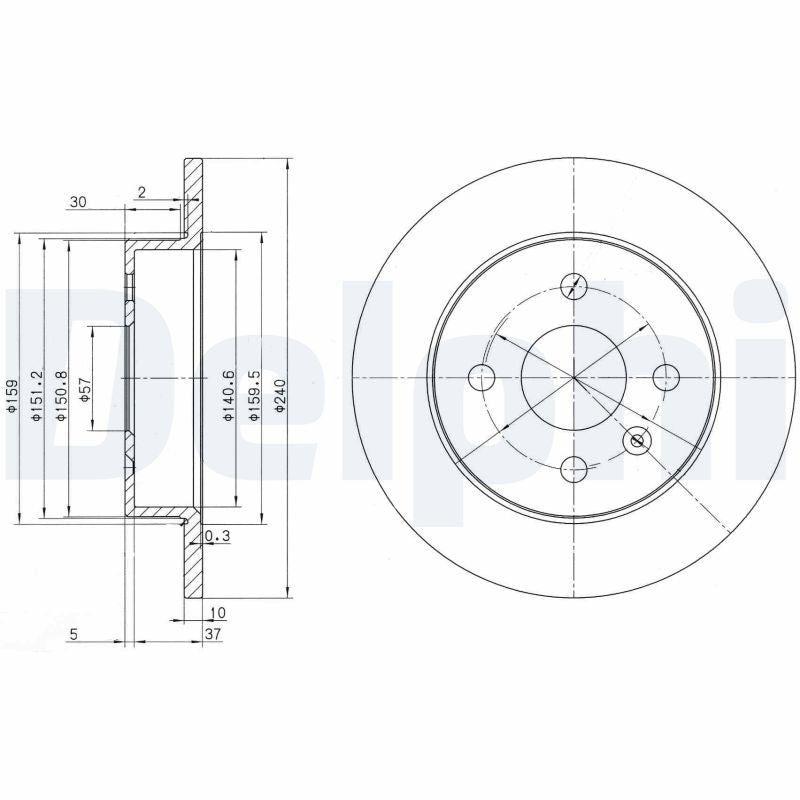 Disc frana BG3403 DELPHI