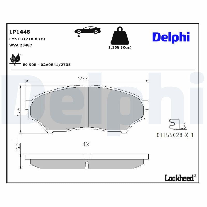 Set placute frana,frana disc LP1448 DELPHI