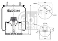 Burduf, suspensie pneumatica 20340 FEBI BILSTEIN