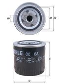 Filtru ulei OC 83 MAHLE